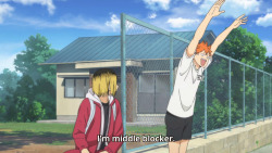 historia-reiiss:  This kid breaks my heart. Look at him being all excited “I’M A MIDDLE BLOCKER that’s so cool, i’m so happy”, but two seconds later his insecurity kicks in and he’s sure that’s what kenma, or anyone else, must think, that