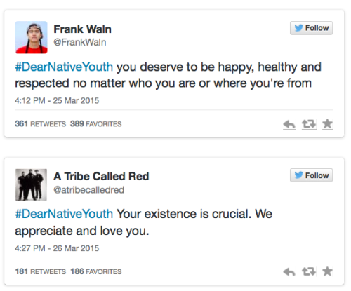 micdotcom:#DearNativeYouth is the beautiful hashtag all young Native Americans need to hear These an