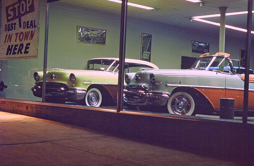 memories65:  Oldsmobile dealership, 1955. 