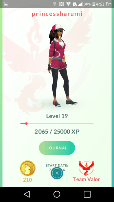 My Pokemon Go progress as of today c: