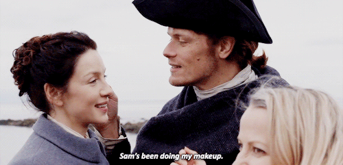 caitbalfes:sam & caitriona • behind the scenes of season three