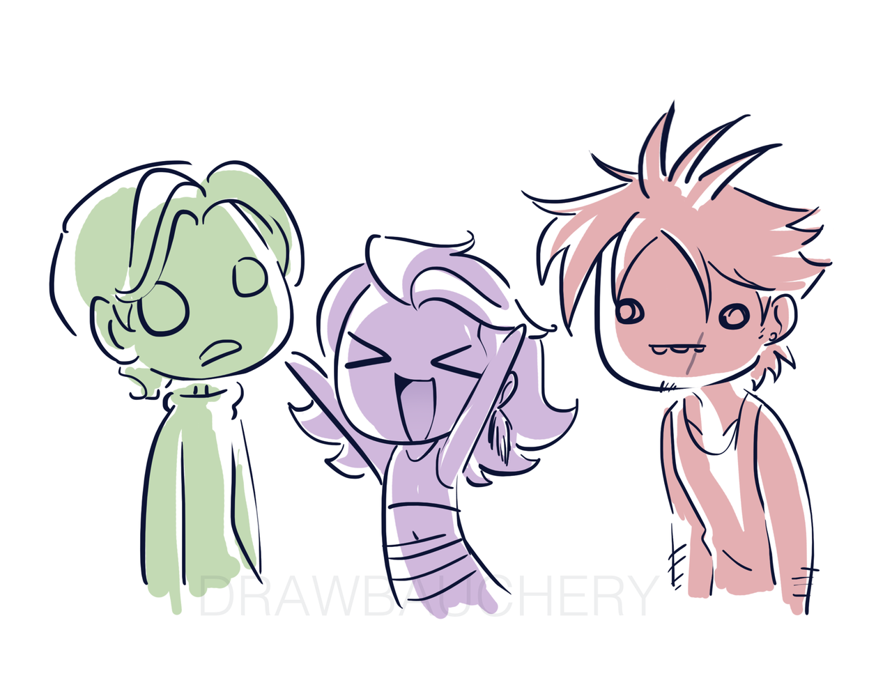any combo of ships that come from this trio are valid and canon