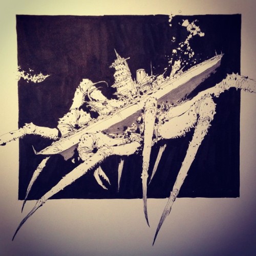 andrewmar:The Yamato crab! A sketch for a friend’s game I worked on. Do yourself a favor and check o