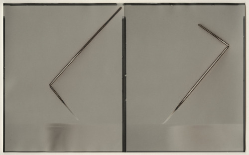 Heliograph #92, 2015, Two Unique Gelatin Silver Paper Negatives, 8″ × 10″ (20.3 × 25.4 cm) each elem