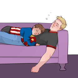 kelslk-art:  so i re-read the dimension home fic series the other day and now i crave more ian rogers and dad!steve and tonyedit: also everyone look at this ridiculous iron man doll:its incredible