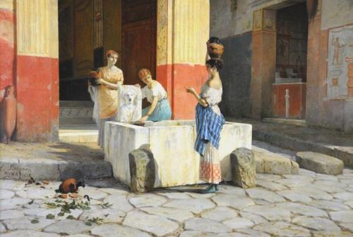 arjuna-vallabha:Pompeii street scene, Luigi Bazzani