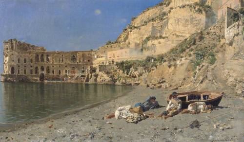 just-art5: Rubens Santoro, A Siesta in Sunshine, 1878