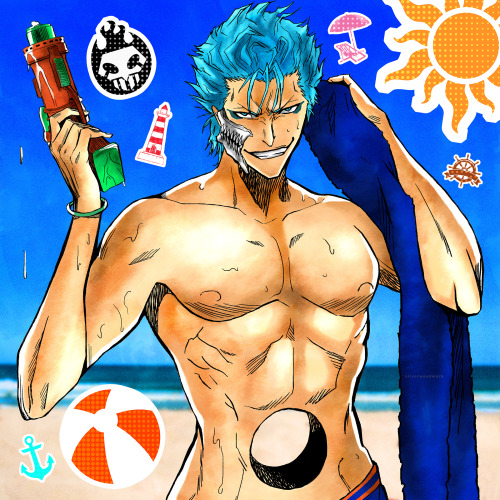 Since August is coming to an end, have a summertime Grimmjow ☀️☀️☀️