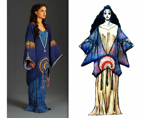 alwaysstarwars:Concept vs. Reality: Padme Amidala in Attack of the Clones (Part 2 of 2)