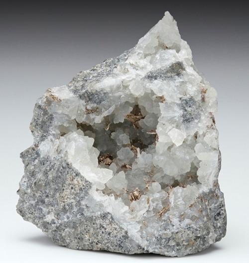 Melonite with Native Gold on Calcite - Cresson Mine, Eclipse Gulch, Cripple Creek District, Teller C