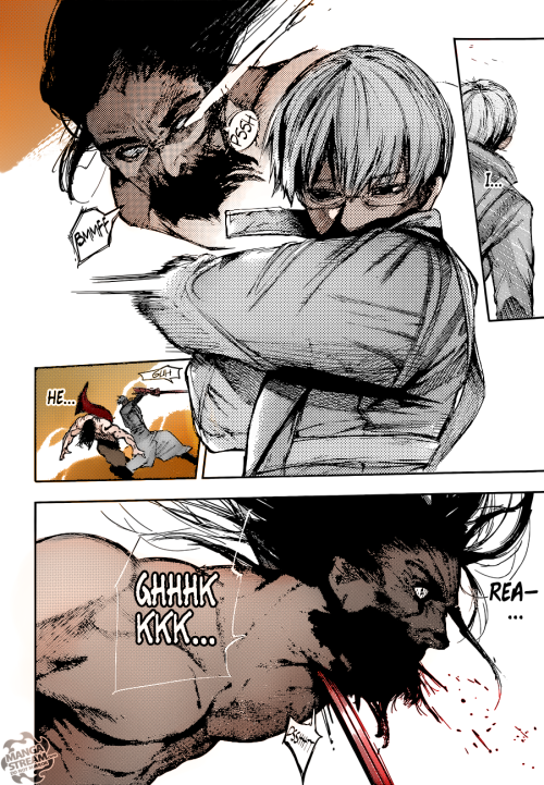 Tokyo Ghoul:RE Chapter 65 Shachi vs Arima Coloured sorta