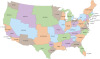 The USA with state borders redrawn with an even population distribution
[[MORE]]
“ This Electoral Reform Map redivides the territory of the United States into 50 bodies of equal size - 281,421,906 divided by 50 is 5,616,997. This map shows one...