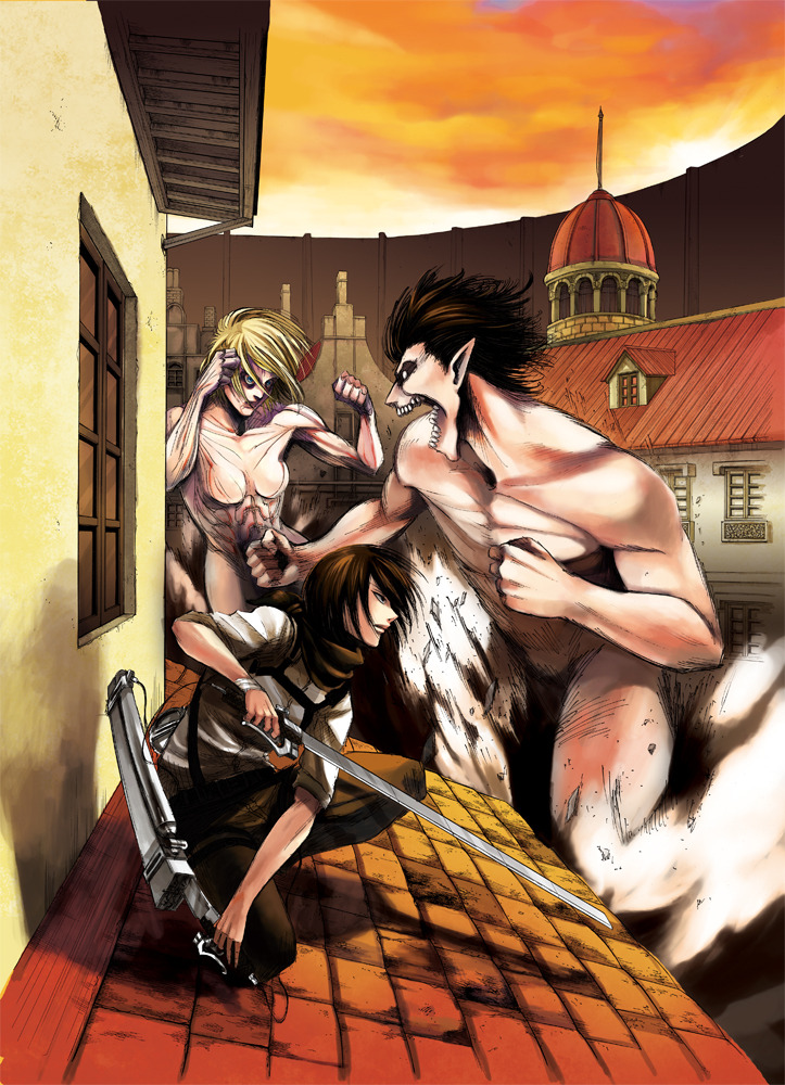 papermoon2:  Attack on Titan/Shingeki no Kyojin vols. 1-10 cover illustrations, digital