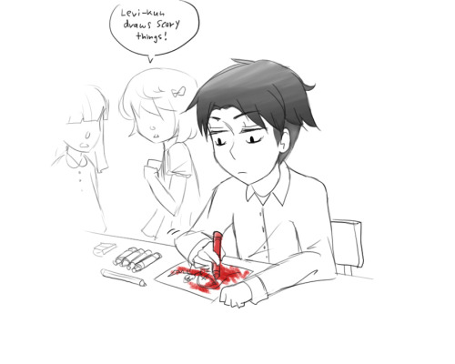 squad-leader-zoe-hanji:  bluupanda:  i need more 6 year old Levi in my life  *hyperventilates because Hanji~* 