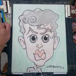 Doing Caricatures at Dairy Delight! #mattbernson #caricaturist #Caricatures #caricature #portrait #ink #artstix #art #drawing #artistsoninstagram #artofinstagram #artistsontumblr #instaartist #instadrawing #christmasinjuly  (at Dairy Delight Ice Cream)