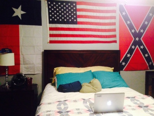 fordlover1698:  cummins–girl:  redwhiteblue–betterthanyou:  my room rocks thanks to my new flags😍
