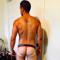 pigjocks:  Quite the contrast! #pump #pigjocks #manbutt #instagay #gaymuscle #bottomsup