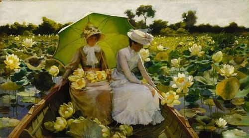 Charles Courtney Curran - Lotus Lilies (1888)