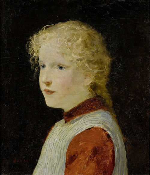 Bildnis eines blonden Mädchens, 1901, Albert Anker