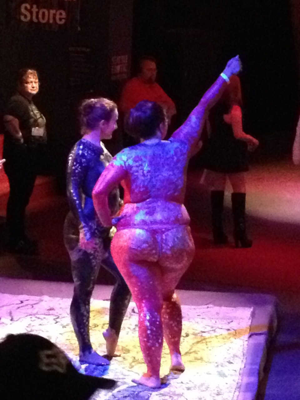 We went to the Seattle Erotic Arts festival tonight. I snuck a couple pics of a few