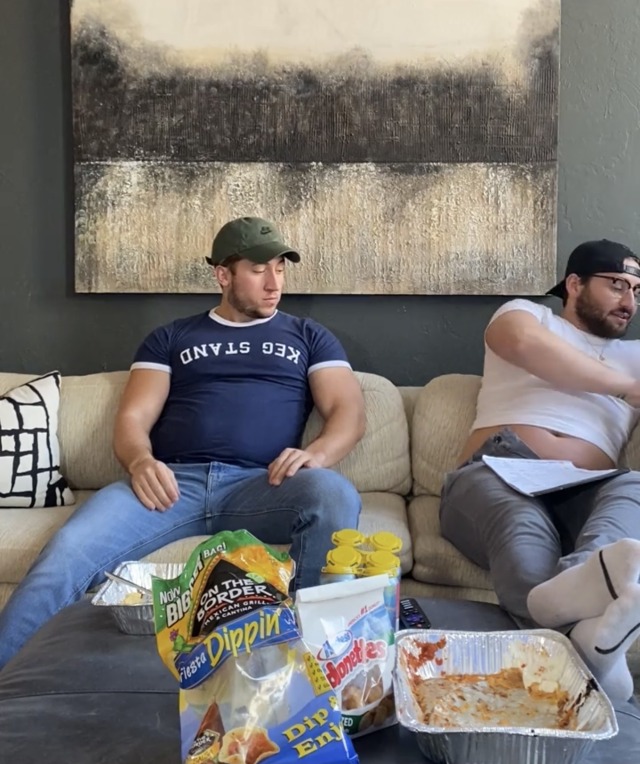 thic-as-thieves:Nothing wrong with rubbing your homies belly. 😈🤷🏻‍♂️(Finally have access to a bunch of deleted videos so uploading to our page now! Getting me excited to make some hot new videos once Libra gets back into town next week