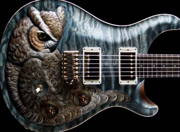 obguitars:  PRS Private Stock Custom 24 Great Horned Owl Limited Run - Carving by