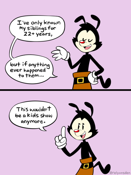 relyonsden:Yakko has always been my favorite, but even more so now that he knows what memes are.