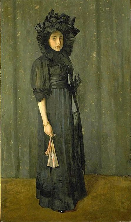 Artist’s Daughter in Mother’s Dress (Young Girl in Black) (c.1899). William Merritt Chas