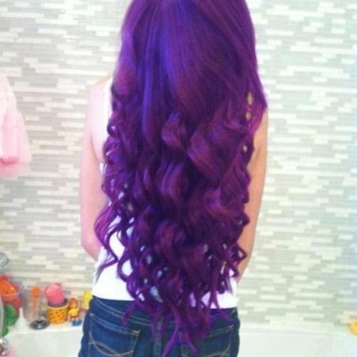 atypicalhipstaa:  💜💜💜💜💜 @atypicalhipsta  #purple #long #hair #girl #bathroom #loose #curls #in #love #beautiful #deep #back #amazing #hipster #tumble #tumblr #want #colour #jeans #standing #follow #like