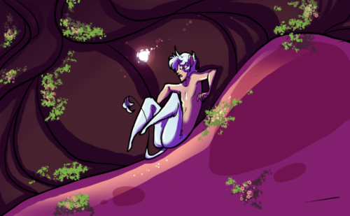 neo-edo-exican:“How did such a tiny little thing…with such big powers end up here? Oh it’s alright, I know how to put those druidic powers of yours to great use, little one.” - Pink Naga Commission for the amazing anon featuring their character