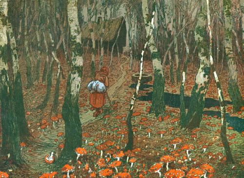 Jaroslav Panuška (Czechoslovakian, 1872-1958, b. Hořovice, Austria-Hungary) - Biddy In Mushrooms, 19