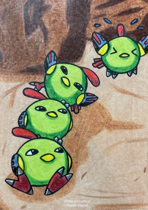 Natu is one of my favorite Pyschic Type Pokémon, they’re just too cute and round! My sister recommen