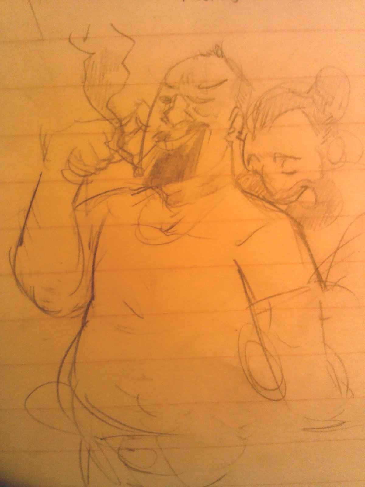 mewlinggoblin:  doodles from class earlier today:1) zozo’s dumpster walrus dad