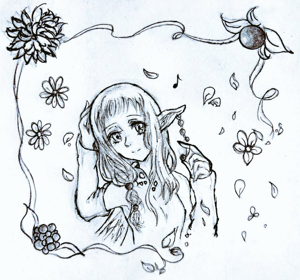 Sparkles And Angst 自縛少年花子くん の寧々ちゃん可愛い と思って描いたぱっつんゲラードの落書き 今思えば前髪なしor