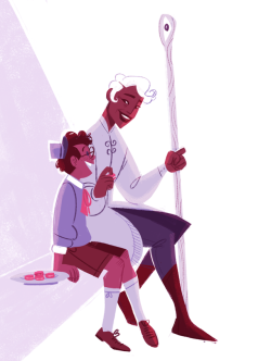 Mayorofdunktown: @Ghostecutioner Wanted Me To Draw Lucretia And Ango And Friendship 