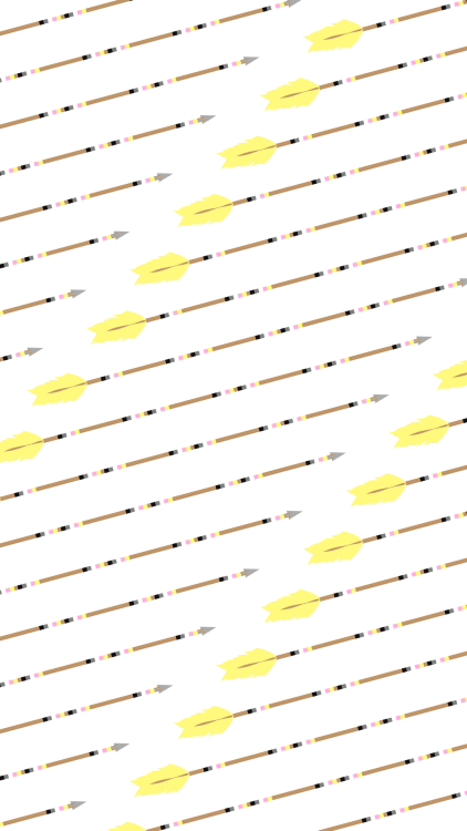 [image description: three sets of two lockscreens featuring a design of repeated arrows banded in th