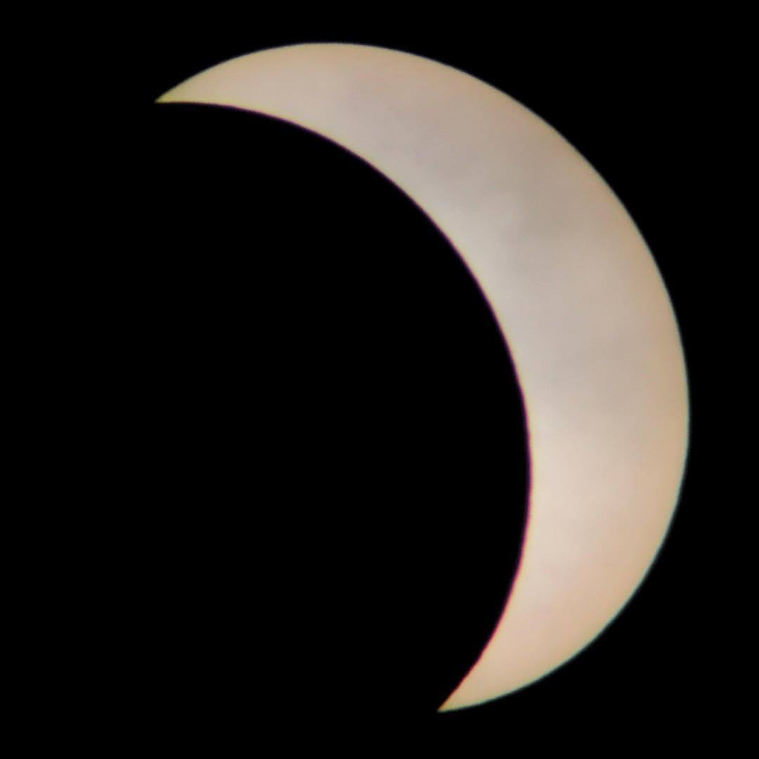 My photo of the telescope camera projection #eclipse2017 (at New Mexico)