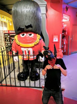 So me and scoutpupp were wandering the streets of London when we discovered M&amp;M world. We instantly knew we had to follow the lead of kinkyboyfrance and recreate his photo.