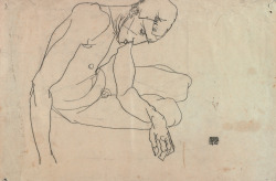 huariqueje:  Male Drawing  -  Egon Schiele Austrian  1890 1918 