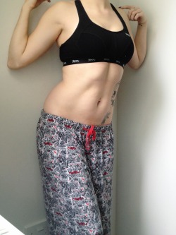 kitty-in-training:  Been working out in PJ’s this morning.