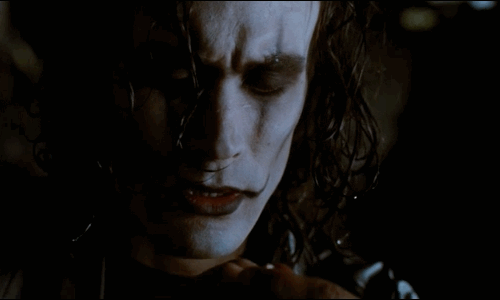 joyceoates:  Finding Shelly’s Ring. Brandon Lee as Eric Draven in The Crow (1994).