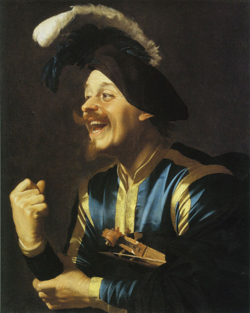 tricerabeth:  Merry Musician with Violin under His Left Arm Gerard van Honthorst