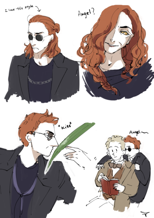 masayadoodles:Crowley is adorable and here are my doodles of him.