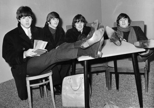 the-cosmic-empire: The Beatles backstage at Kings Hall, Belfast, 2nd November 1964. 
