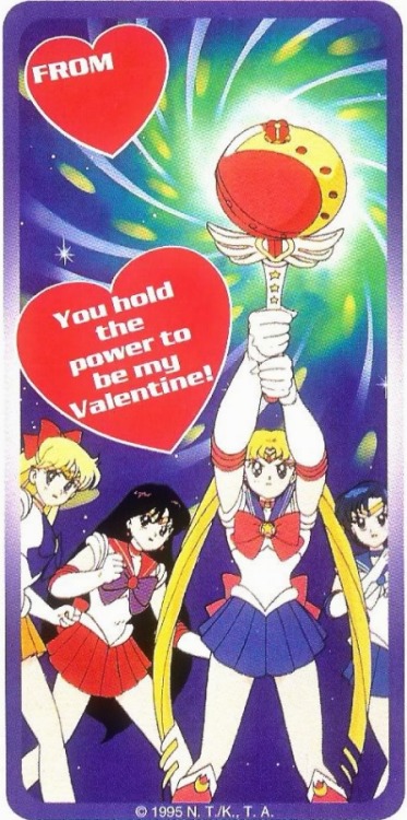 animenostalgia:Valentine’s day’s right around the corner–here’s scans of the American Sailor Moon Valentine cards (perfect to print out or email to friends for dose of 1995 in 2015.)