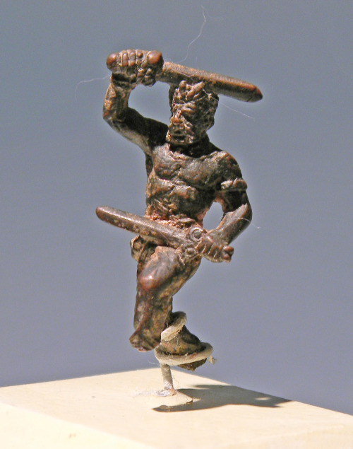 rodonnell-hixenbaugh: Roman Bronze Figure of a Gallic Warrior An ancient Roman bronze miniature figu