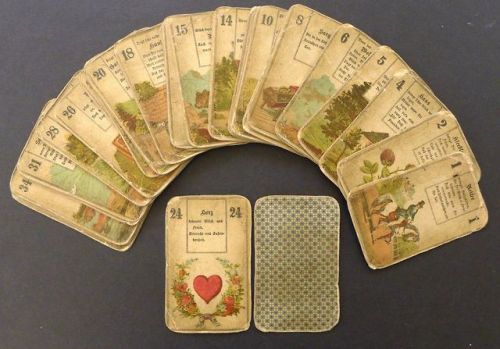 walzerjahrhundert:antique fortune telling cards, 1880s-1890