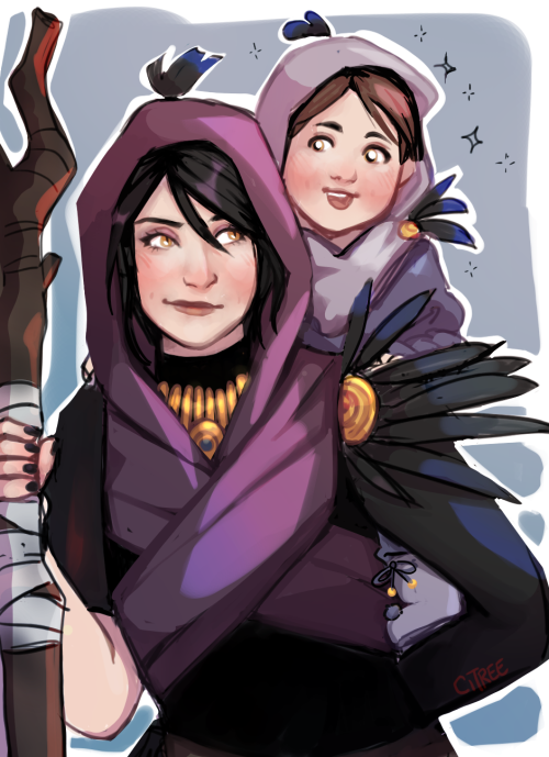 citree:thinking about Morrigan and Keiran wearing matching outfits…  