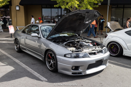 kchow510:  Chad’s R33 GT-R on TE37SLs at Shukai 2014.