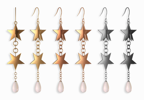 [mach] Star Pearl EarringNew mesh6 swatchesSpecular mapHQ compatibleDOWNLOAD